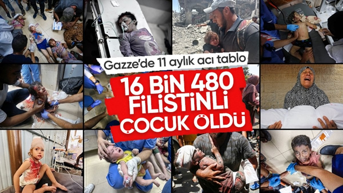 Gazze’de 11 aylık acı tablo: 16 bin 480 çocuk İsrail saldırısında öldü